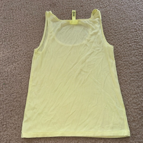 Skims Yellow Ribbed Tank Top - Picture 3 of 4